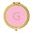 Andaz Press Modern Blush Pink Monogram Gold 2.75 inch Round Compact Mirror-Set of 1-Andaz Press-A-