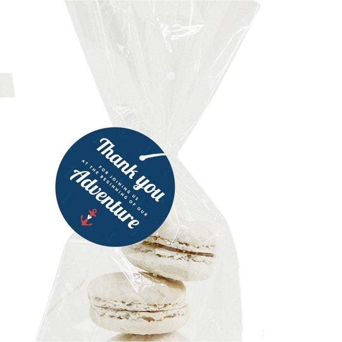 Andaz Press Nautical Ocean Adventure Wedding Round Circle Gift Tags-Set of 24-Andaz Press-