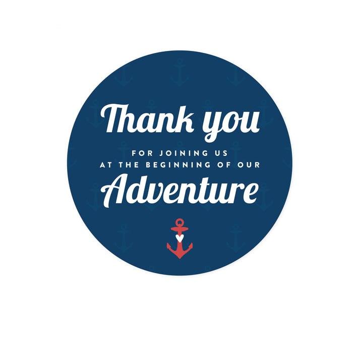 Andaz Press Nautical Ocean Adventure Wedding Round Circle Gift Tags-Set of 24-Andaz Press-