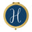 Andaz Press Navy Blue Monogram Gold 2.75 inch Round Compact Mirror-Set of 1-Andaz Press-A-