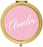 Andaz Press Persoanlized Blush Pink Monogram Gold Compact Mirror-Set of 1-Andaz Press-Bridesmaid Custom-