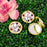 Andaz Press Personalized Marsala Burgundy Maroon Flowers on White Monogram Gold Compact Mirror-Set of 1-Andaz Press-Custom Name-