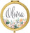 Andaz Press Personalized Peach Flower Florals on White Monogram Gold Compact Mirror-Set of 1-Andaz Press-Custom Name-