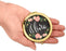 Andaz Press Personalized Pink Peach Florals on Chalkboard Monogram Gold Compact Mirror-Set of 1-Andaz Press-Custom Name-