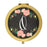Andaz Press Pink Peach Florals on Chalkboard Monogram Gold Compact Mirror-Set of 1-Andaz Press-A-