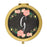 Andaz Press Pink Peach Florals on Chalkboard Monogram Gold Compact Mirror-Set of 1-Andaz Press-A-