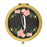 Andaz Press Pink Peach Florals on Chalkboard Monogram Gold Compact Mirror-Set of 1-Andaz Press-A-