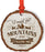 Andaz Press Real Wood Rustic Christmas Ornament, Engraved Wood Slab, I Most Go Mountains are Calling-Set of 1-Andaz Press-Mountains are Calling-