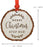 Andaz Press Real Wood Rustic Christmas Ornament, Engraved Wood Slab, Merry Christmas Step Dad, Rustic Laurel Leaves-Set of 1-Andaz Press-Merry Christmas Step Dad Rustic Laurel Leaves-