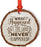Andaz Press Real Wood Rustic Christmas Ornament, Engraved Wood Slab, What Happened at The Lake Never Happened-Set of 1-Andaz Press-What Happened at The Lake Never Happened-