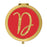 Andaz Press Red with Faux Gold Glitter Monogram Gold Compact Mirror-Set of 1-Andaz Press-D-