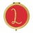 Andaz Press Red with Faux Gold Glitter Monogram Gold Compact Mirror-Set of 1-Andaz Press-L-