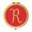 Andaz Press Red with Faux Gold Glitter Monogram Gold Compact Mirror-Set of 1-Andaz Press-R-