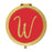Andaz Press Red with Faux Gold Glitter Monogram Gold Compact Mirror-Set of 1-Andaz Press-W-