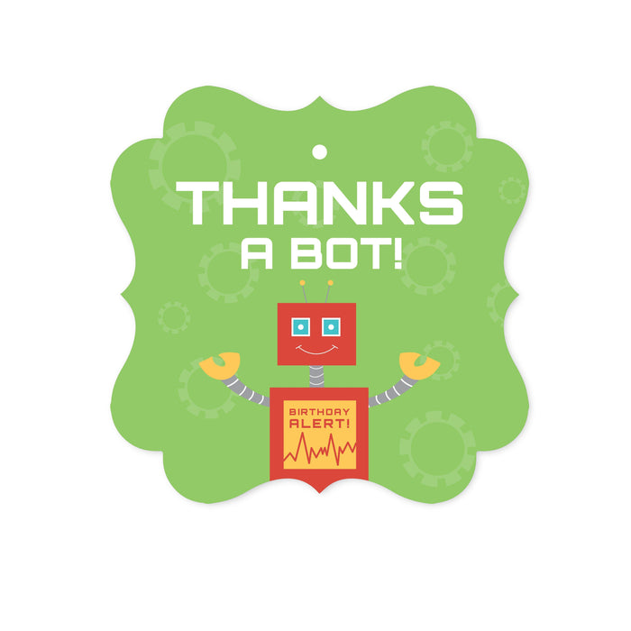 Andaz Press Robot Birthday Fancy Frame Gift Tags-Set of 24-Andaz Press-Thank You-