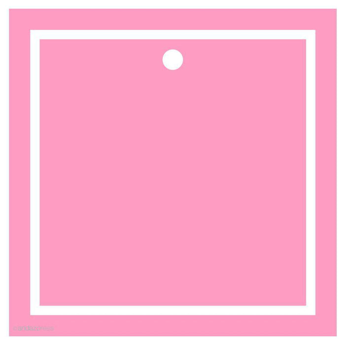 Andaz Press Solid Color Square Blank Gift Tags-Set of 24-Andaz Press-Bubblegum Pink-