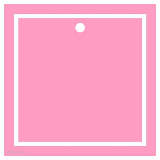 Andaz Press Solid Color Square Blank Gift Tags-Set of 24-Andaz Press-Bubblegum Pink-