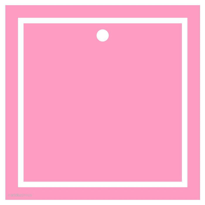 Andaz Press Solid Color Square Blank Gift Tags-Set of 24-Andaz Press-Bubblegum Pink-