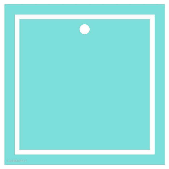Andaz Press Solid Color Square Blank Gift Tags-Set of 24-Andaz Press-Diamond Blue-