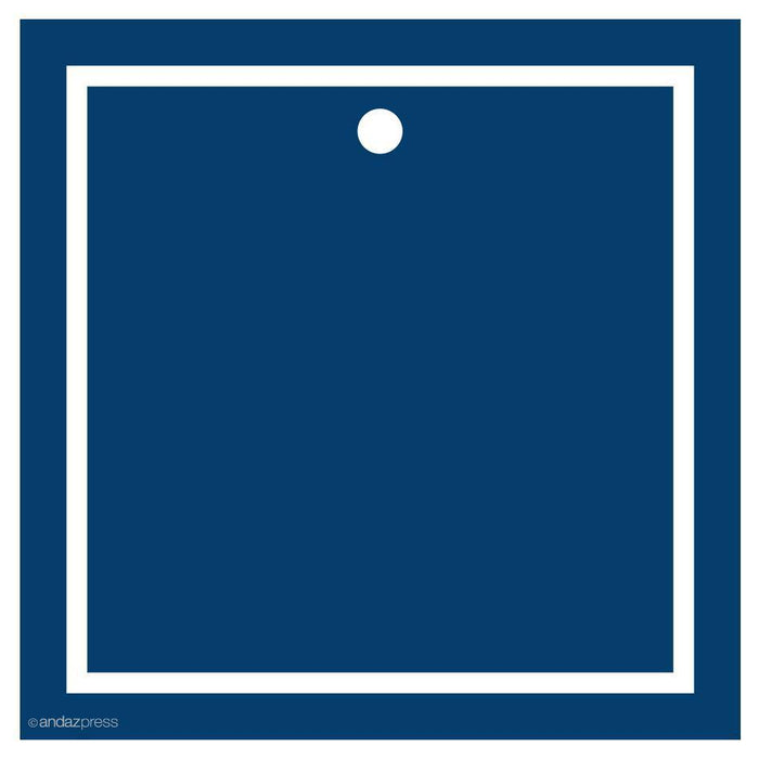Andaz Press Solid Color Square Blank Gift Tags-Set of 24-Andaz Press-Navy Blue-