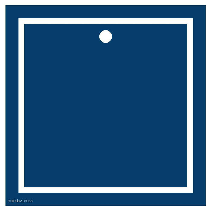 Andaz Press Solid Color Square Blank Gift Tags-Set of 24-Andaz Press-Navy Blue-