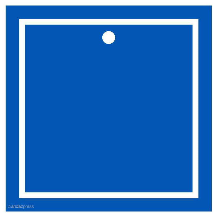 Andaz Press Solid Color Square Blank Gift Tags-Set of 24-Andaz Press-Royal Blue-