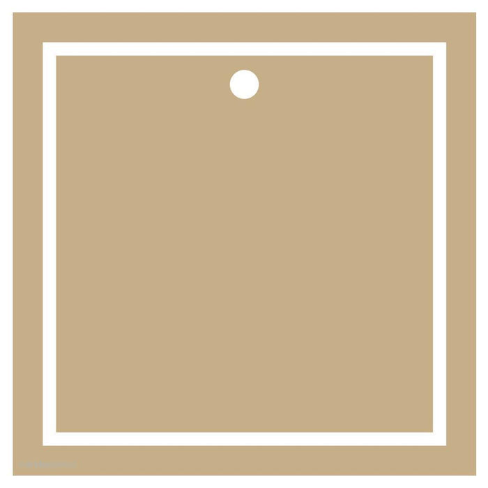 Andaz Press Solid Color Square Blank Gift Tags-Set of 24-Andaz Press-Tan-