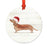 Animal Pet Dog Metal Christmas Ornament, Wire with Santa Hat-Set of 1-Andaz Press-Wire Haired Jack-