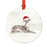 Animal Pet Dog Metal Christmas Ornament, Wire with Santa Hat-Set of 1-Andaz Press-Wire Haired Jack-