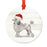Animal Pet Dog Metal Christmas Ornament, Wire with Santa Hat-Set of 1-Andaz Press-Wire Haired Jack-