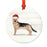 Animal Pet Dog Metal Christmas Ornament, Wire with Santa Hat-Set of 1-Andaz Press-Wire Haired Jack-