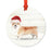 Animal Pet Dog Metal Christmas Ornament, Wire with Santa Hat-Set of 1-Andaz Press-Wire Haired Jack-