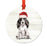 Animal Pet Dog Metal Christmas Ornament, Wire with Santa Hat-Set of 1-Andaz Press-Wire Haired Jack-
