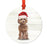 Animal Pet Dog Metal Christmas Ornament, Wire with Santa Hat-Set of 1-Andaz Press-Wire Haired Jack-