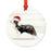 Animal Pet Dog Metal Christmas Ornament, Wire with Santa Hat-Set of 1-Andaz Press-Wire Haired Jack-