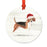 Animal Pet Dog Metal Christmas Ornament, Wire with Santa Hat-Set of 1-Andaz Press-Wire Haired Jack-