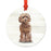 Animal Pet Dog Metal Christmas Ornament, Wire with Santa Hat-Set of 1-Andaz Press-Wire Haired Jack-
