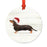 Animal Pet Dog Metal Christmas Ornament, Wire with Santa Hat-Set of 1-Andaz Press-Wire Haired Jack-