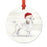 Animal Pet Dog Metal Christmas Ornament, Wire with Santa Hat-Set of 1-Andaz Press-Wire Haired Jack-