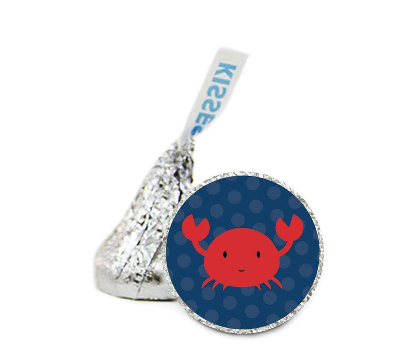 Animals & Shapes Hershey's Kisses Baby Shower Stickers-Set of 216-Andaz Press-Crab-
