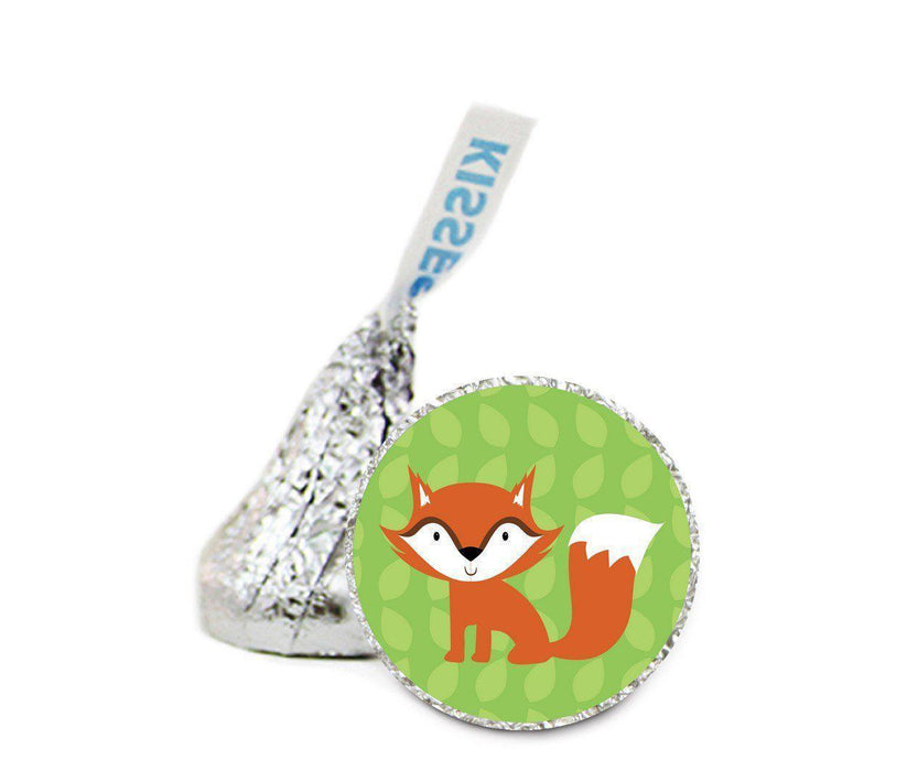Animals & Shapes Hershey's Kisses Baby Shower Stickers-Set of 216-Andaz Press-Fox-