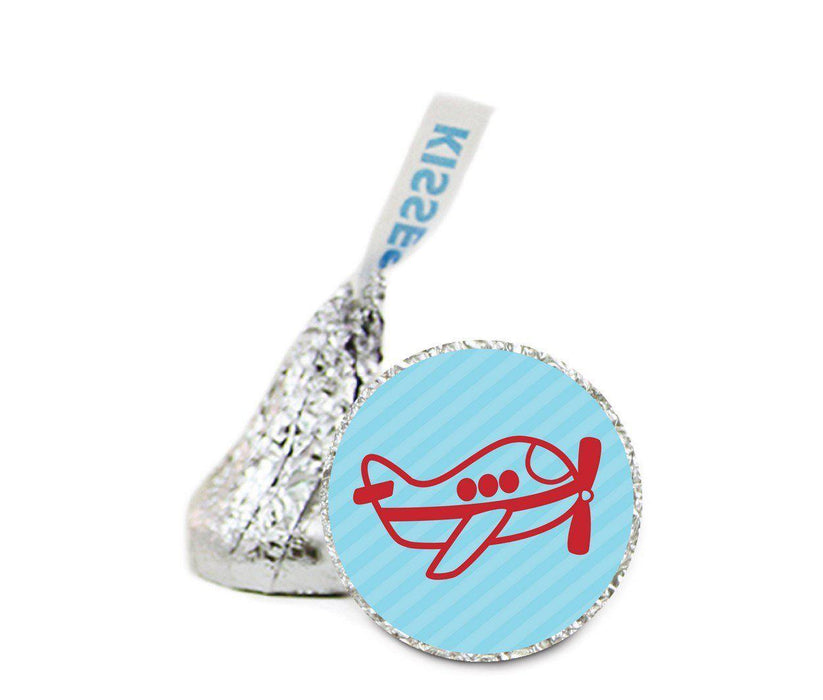 Animals & Shapes Hershey's Kisses Baby Shower Stickers-Set of 216-Andaz Press-Plane-