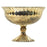 Antique Burnt Gold Glass Compote Vase Flower Bowl Centerpiece-Set of 1-Koyal Wholesale-4.5" D x 4.5" H-