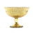 Antique Glass Compote Bowl Pedestal Flower Bowl Centerpiece, Set of 1-Set of 1-Koyal Wholesale-Gold-7" D x 5" H-