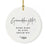 Antique Handdrawn Grand Daughter Round Ceramic Porcelain Ornament Collection-Set of 1-Andaz Press-Best Friend-