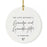 Antique Handdrawn Grand Daughter Round Ceramic Porcelain Ornament Collection-Set of 1-Andaz Press-Best Friend-
