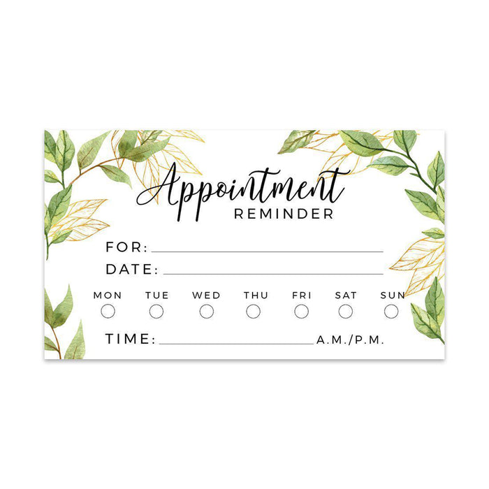 Appointment Business Cards for Hair Salon, Client Reminder, Office, Massage, Grooming, Dental, Medical Doctor-Set of 100-Andaz Press-Geometric Lines-