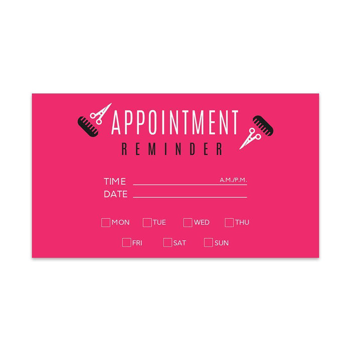 Appointment Business Cards for Hair Salon, Client Reminder, Office, Massage, Grooming, Dental, Medical Doctor-Set of 100-Andaz Press-Geometric Lines-