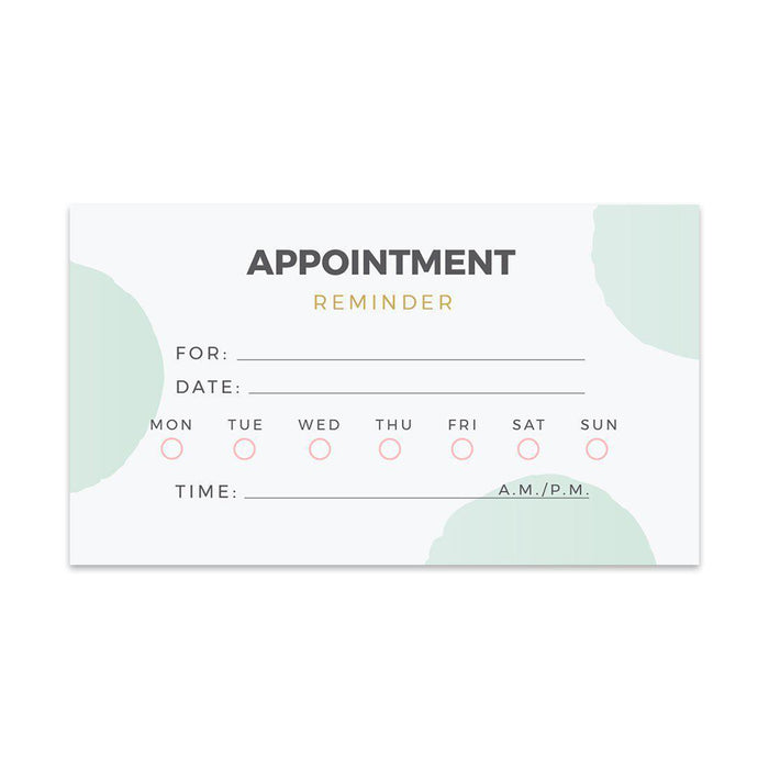 Appointment Business Cards for Hair Salon, Client Reminder, Office, Massage, Grooming, Dental, Medical Doctor-Set of 100-Andaz Press-Geometric Lines-