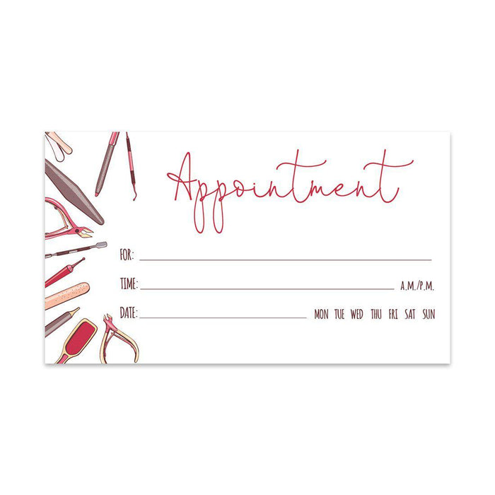 Appointment Business Cards for Hair Salon, Client Reminder, Office, Massage, Grooming, Dental, Medical Doctor-Set of 100-Andaz Press-Geometric Lines-